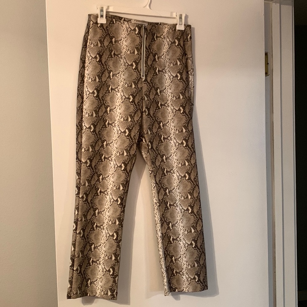 Womens leather snake pants